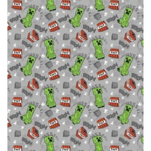 Minecraft plaid 180 x 200 cm - Multicolor - 180 x 200 cm - 100% Polyester