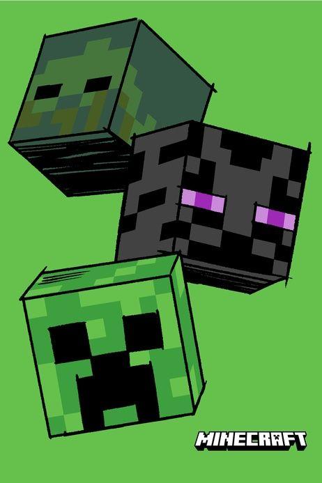 Minecraft plaid groen - Multicolor - 100 x 150 cm - 100% Polyester