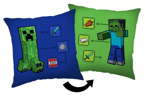How to Creeper - Minecraft sierkussen 40X40 cm - Multicolor - 40 x 40 cm - 100% Polyester
