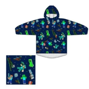 Minecraft poncho volwassenen - Multicolor - x S-L cm - 100% Polyester