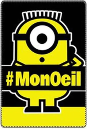 Minions fleece deken #MonOeil - Blauw - 100 x 150 cm - 100% Polyester