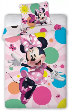 Disney Minnie Mouse dekbedovertrek - Roze - 140 x 200 cm - 100% katoen - kussensloop 70 x 90 cm