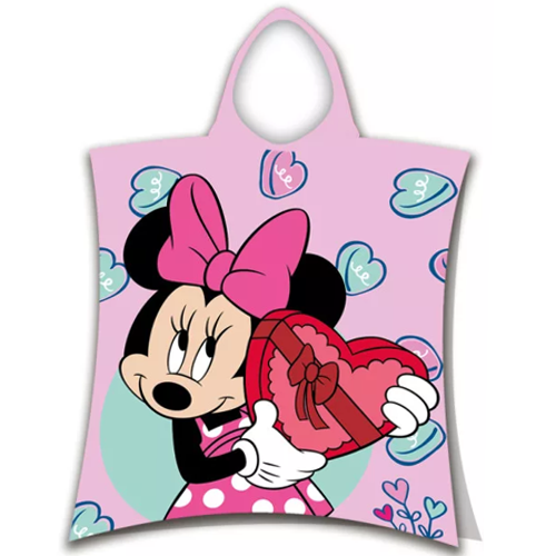 Disney Minnie Mouse poncho 50 x 115 cm - Roze - 50 x 115 cm - 100% katoen