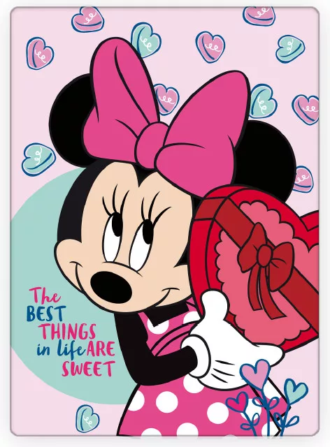 Disney Minnie Mouse fleece deken 100 x 140 cm - Roze - 100 x 140 cm - 100% Polyester