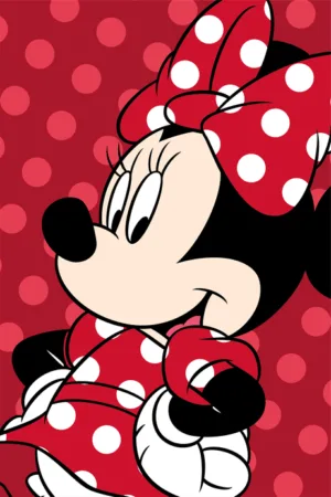 Disney Minnie Mouse plaid rood 100 x 150 cm - Roze - 100 x 150 cm - 100% Polyester