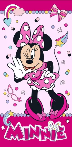 Disney Minnie Mouse strandlaken whisper 70 x 140 cm - Roze - 70 x 140 cm - 100% katoen