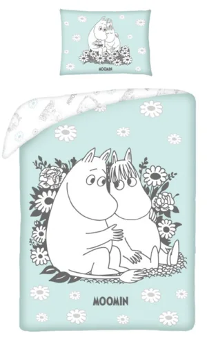 Moomin dekbedovertrek hugs 100 x 135 cm - Blauw - 100 x 135 cm - 100% katoen