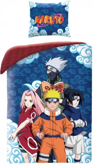 Naruto dekbedovertrek Team 140 x 200 cm Katoen - Multicolor - 140 x 200 cm - 100% katoen