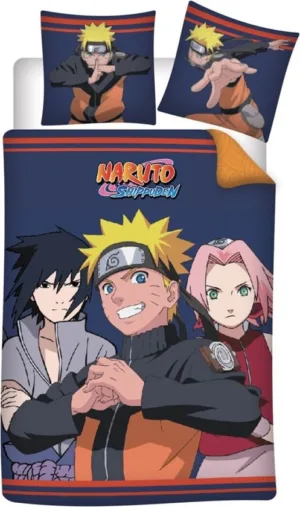 Naruto dekbedovertrek Fight 140 x 200 cm Polyester - Multicolor - 140 x 200 cm - 100% Polyester