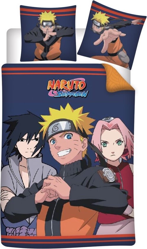 Naruto dekbedovertrek Fight 140 x 200 cm Polyester - Multicolor - 140 x 200 cm - 100% Polyester