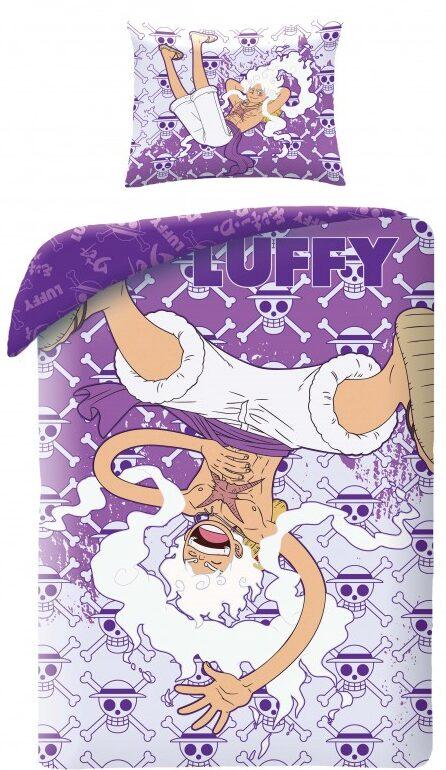 One Piece dekbedovertrek 140 x 200 cm polyester - Paars - 140 x 200 cm - 100% Polyester