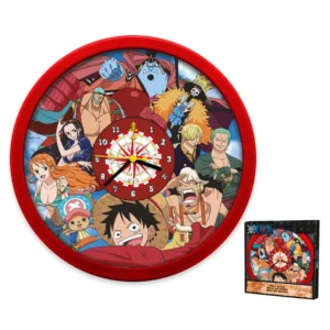 One Piece klok 25 cm - Rood