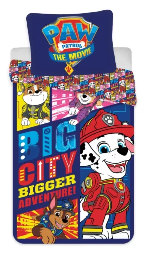 Paw Patrol dekbedovertrek Big City blauw - Blauw - 100 x 135 cm - Katoen