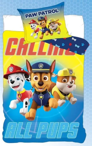 Paw Patrol dekbedovertrek Calling All Pups 140 x 200 cm - Roze - 140 x 200 cm - 100% katoen