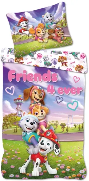 Paw Patrol dekbedovertrek 140 x 200 cm - Multicolor - 140 x 200 cm - 100% katoen - kussensloop 70 x 90 cm