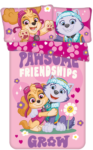 Paw Patrol dekbedovertrek - Roze - 100 x 135 cm - foto 1