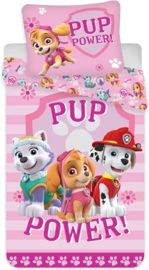 Paw Patrol dekbedovertrek Pup Power 140 x 200 cm - Roze - 140 x 200 cm - 100% Polyester