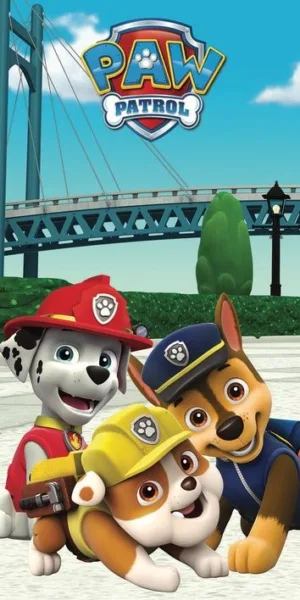 Paw Patrol strandlaken brug 70 x 140 cm - Multicolor - 70 x 140 cm - 100% katoen