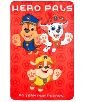 Paw Patrol fleece deken 100 x 150 cm - Rood - 100 x 150 cm - 100% Polyester