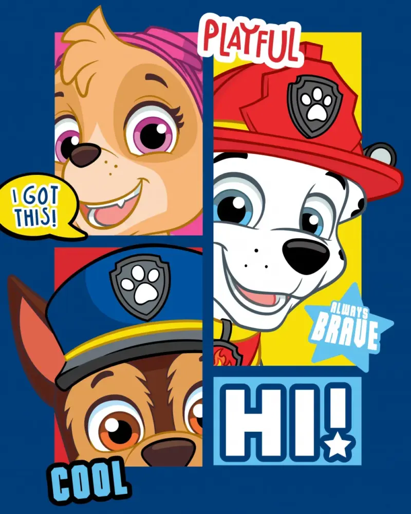 Paw Patrol plaid playful - Multicolor - 100 x 140 cm - 100% Polyester