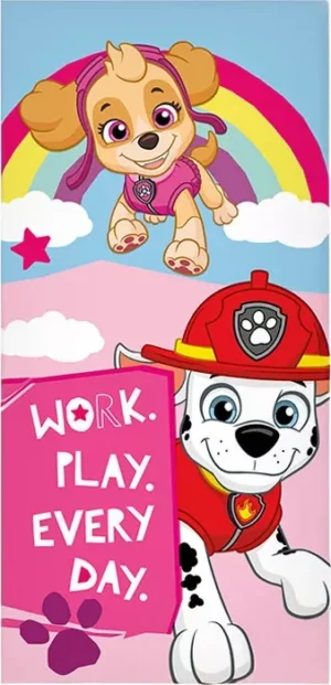 Paw Patrol handdoek Work - Multicolor - 70 x 140 cm - Katoen