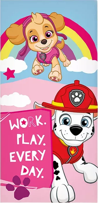 Paw Patrol handdoek Work - Multicolor - 70 x 140 cm - Katoen