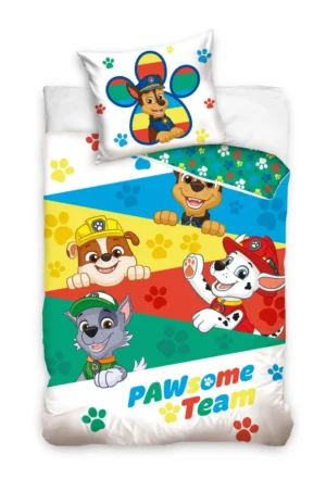 Paw Patrol dekbedovertrek Happy - Blauw - 100 x 135 cm - 100% katoen