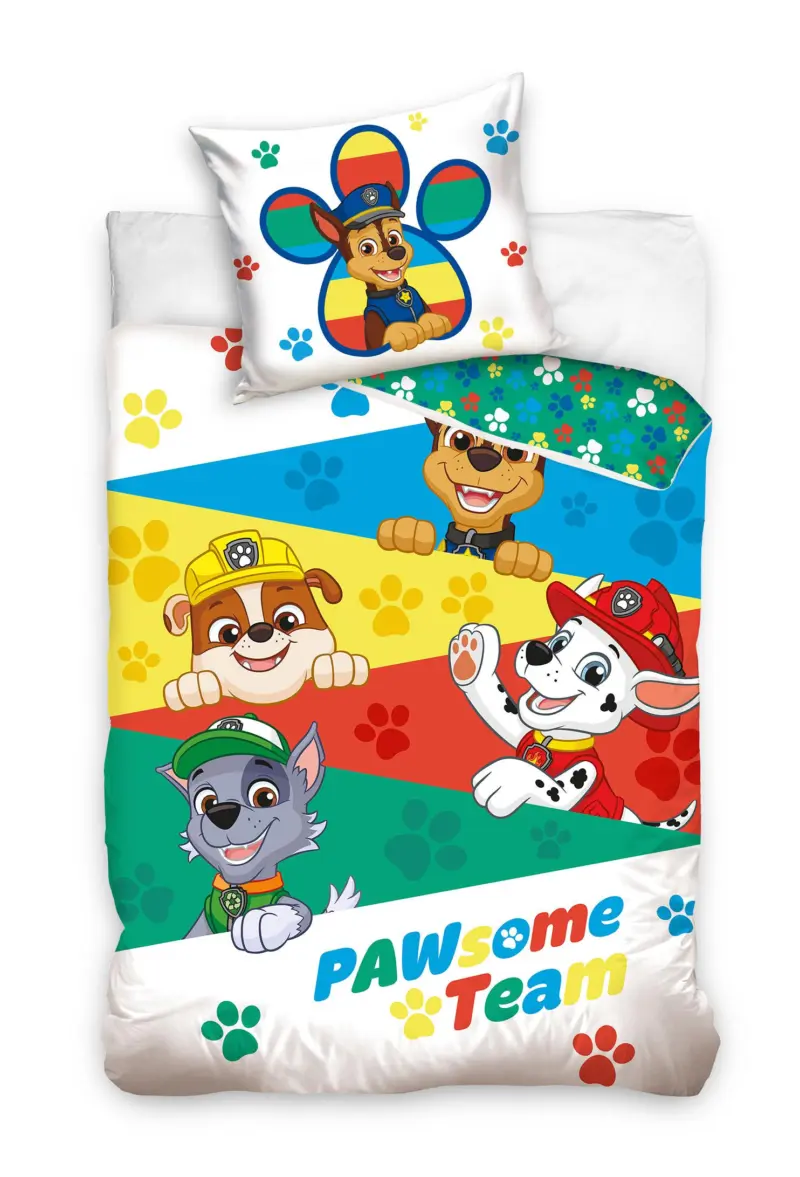 Paw Patrol dekbedovertrek Happy - Blauw - 100 x 135 cm - 100% katoen