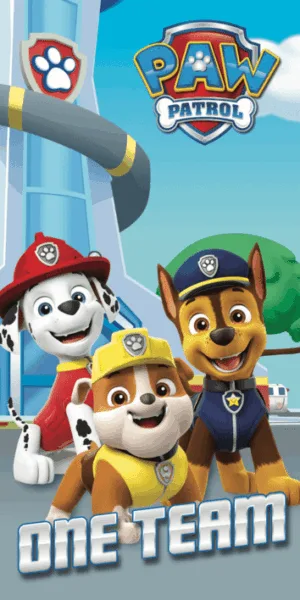 Paw Patrol strandlaken One Team 70 x 140 cm - Blauw - 70 x 140 cm - 100% katoen