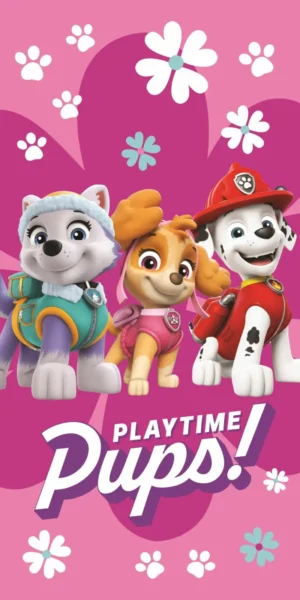 Paw Patrol strandlaken Playtime 70 x 140 cm - Roze - 70 x 140 cm - 100% katoen