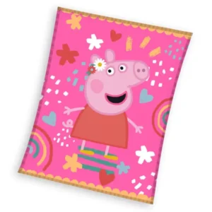 Peppa Pig fleece deken roze - Roze - 100% Polyester