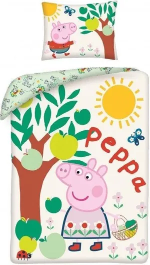 Peppa Pig dekbedovertrek Appelboom 140 x 200 cm katoen - Multicolor - 140 x 200 cm - 100% katoen