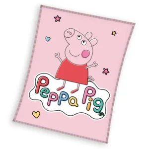 Peppa Pig plaid roze 110 x 140 cm - Roze - 100% Polyester