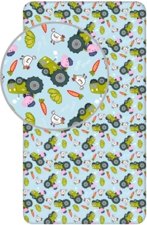 Peppa Pig hoeslaken George Pig trekker eenpersoons 90 x - Multicolor - 90 x 200 cm - 100% katoen