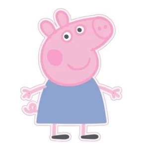 Peppa Pig sierkussen Peppa - Roze/Blauw - 100% Polyester