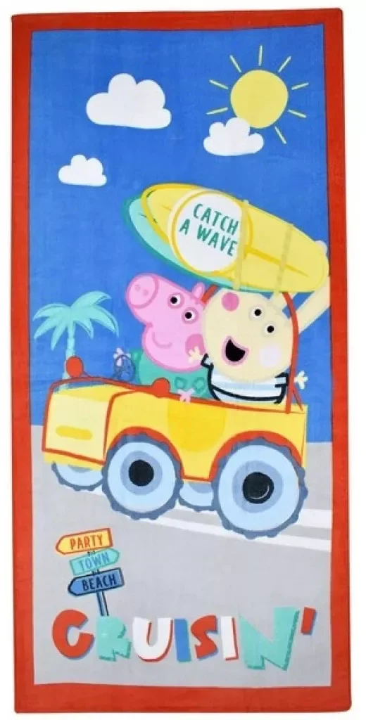 Peppa Pig strandlaken cruising 70 x 140 cm - Multicolor - 70 x 140 cm - 100% katoen