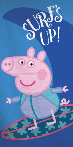 Peppa Pig strandlaken Surf 70 x 140 cm katoen - Blauw - 70 x 140 cm - 100% katoen