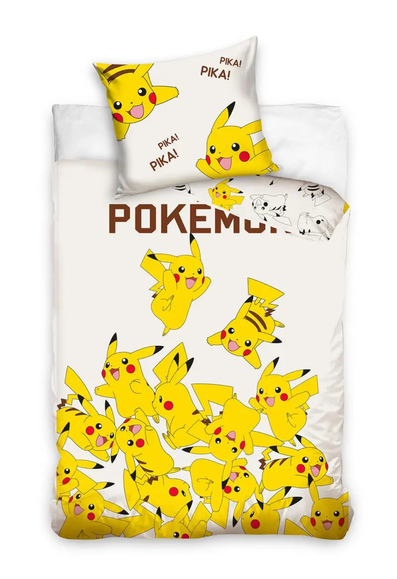 Pikachu Dekbedovertrek  crème  - 140 x 200 cm - 70 x 90 cm