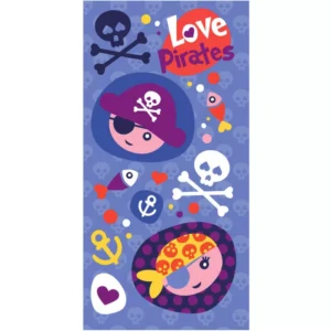 Pirate Love strandlaken 70 x 140 cm - Multicolor - 70 x 140 cm - 100% Polyester
