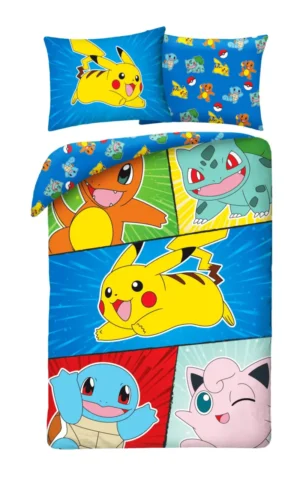 Pokemon dekbedovertrek Jigglypuff 140 x 200 cm - Blauw - 140 x 200 cm - 100% katoen