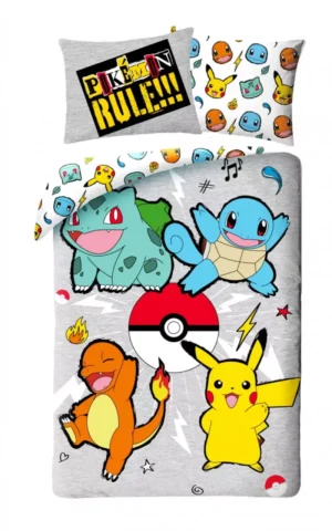 Pokemon dekbedovertrek Rules 140 x 200 cm - Blauw - 140 x 200 cm - 100% Polyester