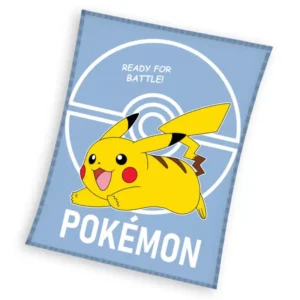 Pokemon fleece deken starters battle lichtblauw 110 x 140 - Blauw - 110 x 140 cm - 100% Polyester