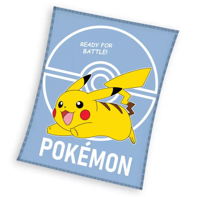 Pokemon fleece deken starters battle lichtblauw 110 x 140 - Blauw - 110 x 140 cm - 100% Polyester