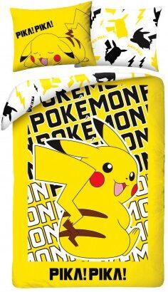 Pokemon dekbedovertrek 140 x 200 cm - Geel - 140 x 200 cm - 100% katoen - kussensloop 70 x 90 cm