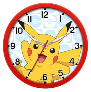 Pokemon klok Pikachu 25 cm - Rood