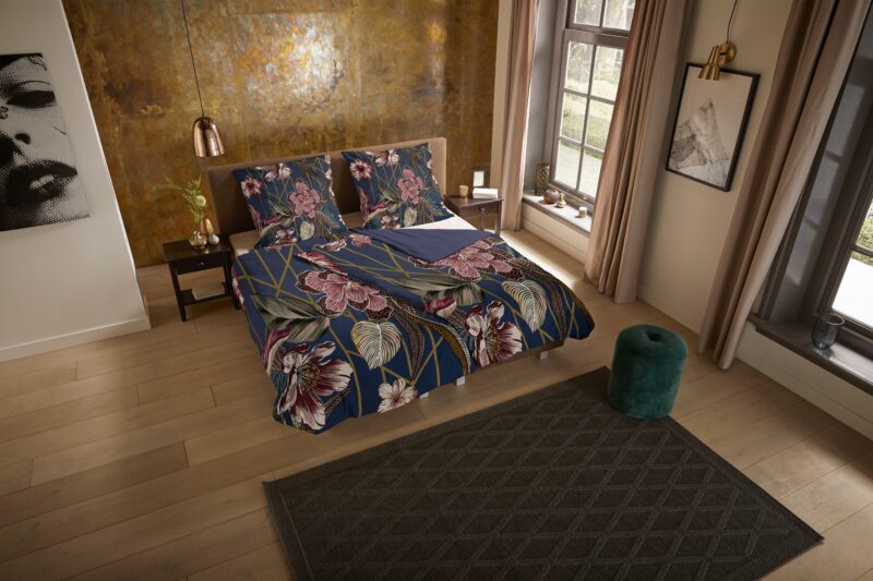 "" overtrek van Pure, 135 x 200 cm, kussensloop 80 x 80 cm - Blauw