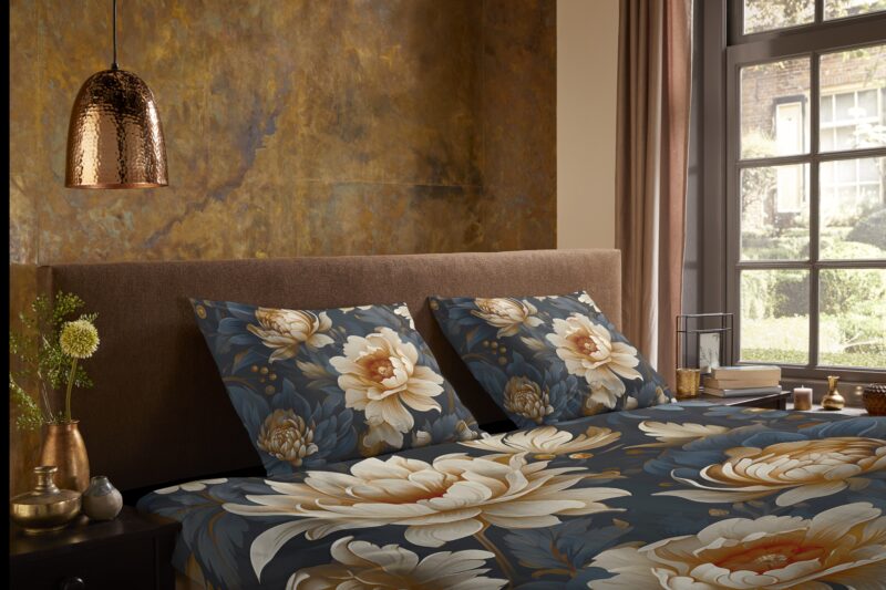 100% Polyester dekbedset bloemen van Pure in 135 x 200 cm - kussensloop 80 x 80 cm