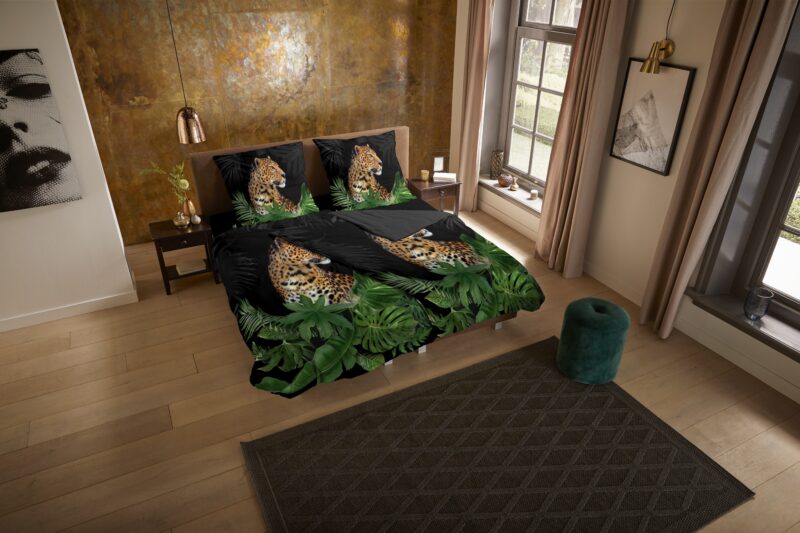 Luipaard overtrek van Pure, 135 x 200 cm, kussensloop 80 x 80 cm - kussensloop 80 x 80 cm