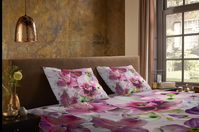 100% Polyester dekbedset orchidee bloemen van Pure in 135 x 200 cm