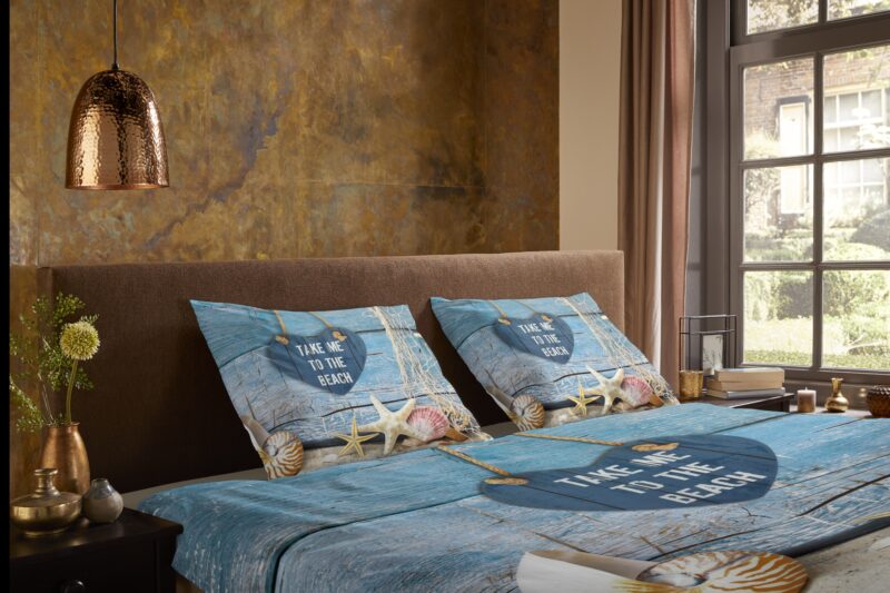 100% Polyester dekbedset strand/ zee van Pure in 135 x 200 cm